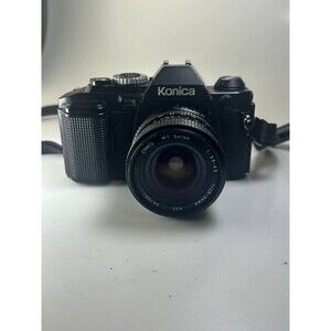 UNTESTED AS IS Konica FS-1 35mm SLR Camera with Cimko MT Series 28-50mm f/3.5-4.